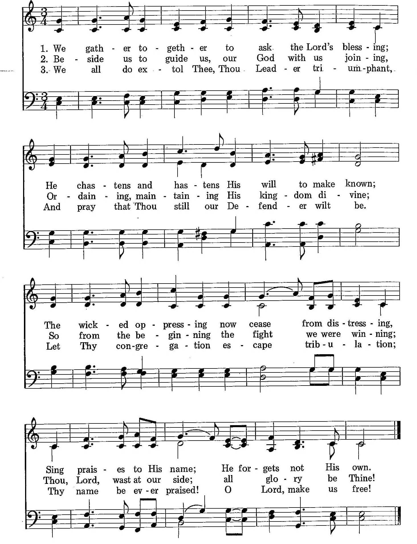 008 – We Gather Together sheet music